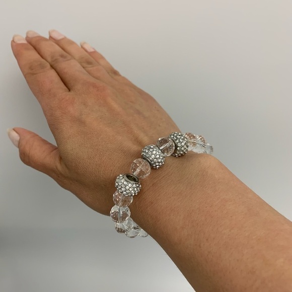 ANDRÉ FRANÇOIS Chunky beads glass stretch bracelet NWT - Picture 7 of 9